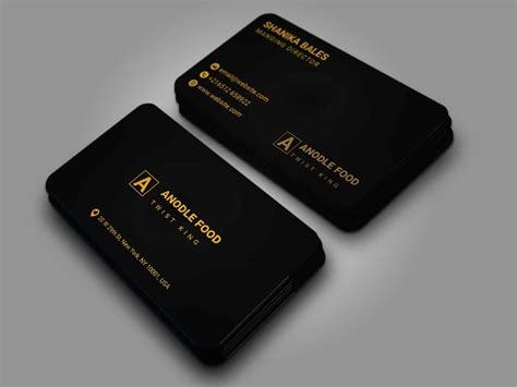 Golden Black Business Card Techmix