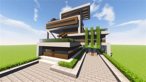Дом в стиле хай тек майнкрафт Minecraft Minecraft