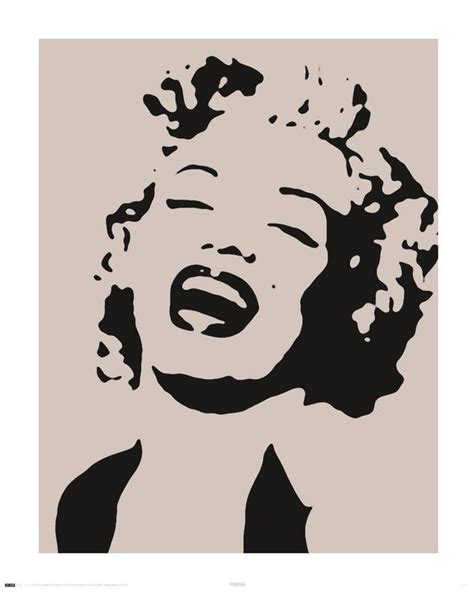Poster Marilyn Monroe Stencil Wall Art Ts And Merchandise