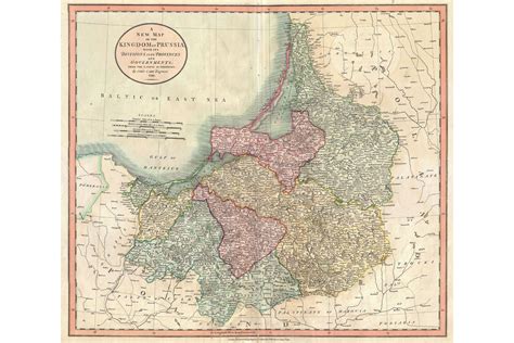 Map Of Prussia Antique Map Historic Cartography By John Cary 1799 Ebay