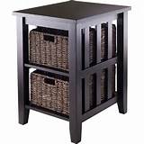 Pictures of End Tables With Storage Baskets