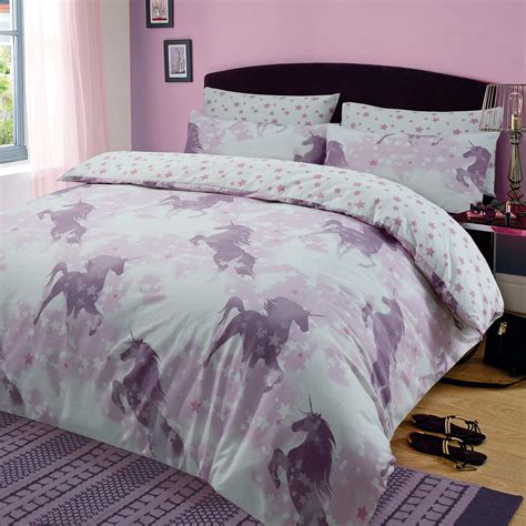 1 where to buy unicorn bedding sets. Dreamscene Unicorn Dreams Duvet Cover with Pillow Case Kid ...