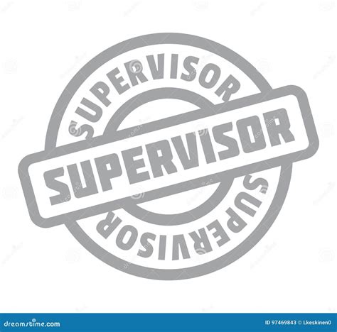 Supervisor Rubber Stamp Stock Vector Illustration Of Executive 97469843