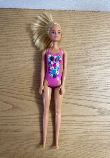 Barbie Beach Doll Water Play Barbie Pink Floral Bathing Suit 12” Inch Swimsuit 8 99 Picclick