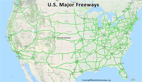 Printable US Highway Map Highway Map Of USA