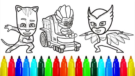 Pj Masks All Terrain Vehicle Coloring Pages Colouring Pages For Kids