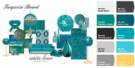 Turquoise Color Schemes For Interior And Match The Colors In It