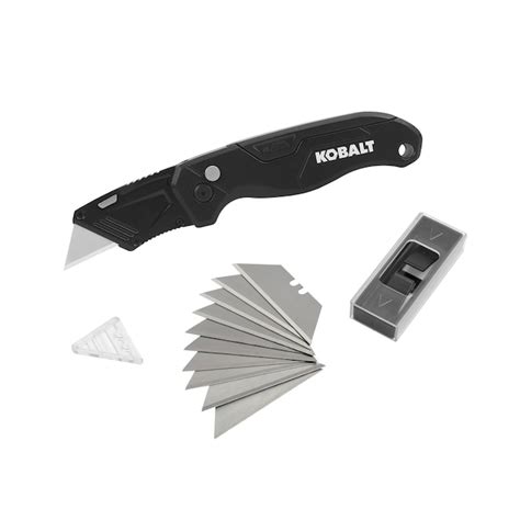 Kobalt 18mm 10 Blade Folding Retractable Utility Knife With With On
