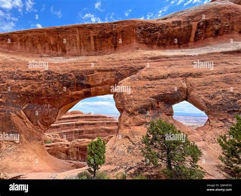 Partition Arch In Arches National Park Moab Usa Stock Photo Alamy