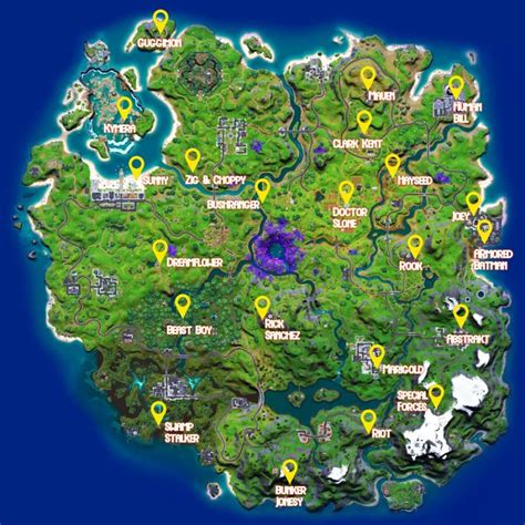 All Npc Locations For Fortnite Chapter 2 Season 7 Pro Game Guides