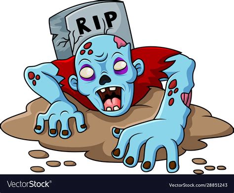 zombies come out grave royalty free vector image