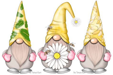 Summer Gnomes Whimsical Design Summer Art Nordic Gnomes Etsy