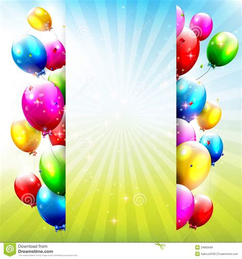 More related birthday party backgrounds. Birthday balloons stock illustration. Illustration of ...