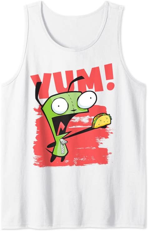 Invader Zim Gir With A Taco Poster Tank Top Clothing Shoes And Jewelry