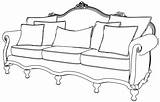 Sofa Coloring Colouring Couch Furniture Template Visit Pig Peppa Seat sketch template