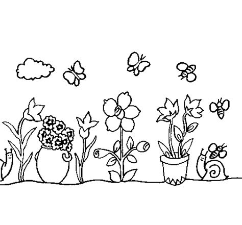 Desenho De Jardim Para Colorir