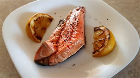 Grilled Salmon Tail With Caramelised Lemons Youtube