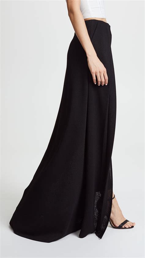 Hellessy Synthetic River Slim Pants With Skirt Overlay In Black Lyst