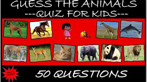 Animals Quiz For Kids Guess The Animals Youtube