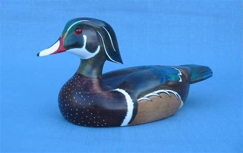 Hand Carved Wood Duck Decorative Decoy Carving Robert Kelly Etsy