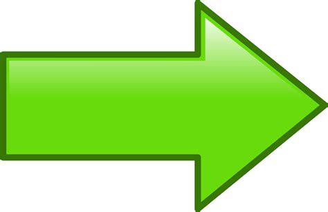 Clipart Arrow Simple Way Green