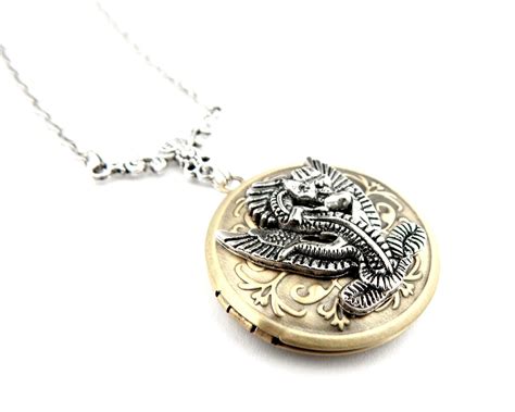 Magical Dragon Locket Fantasy Locket Necklace By Industrialswank