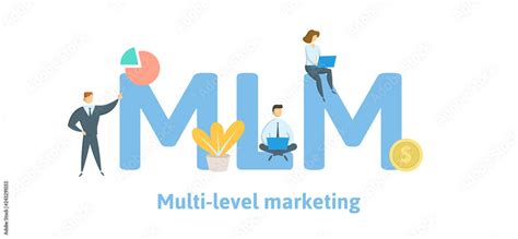 Mlm Multi Level Marketing Concept With Keywords Letters And Icons