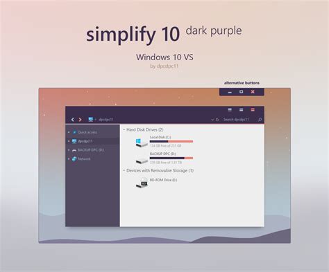 Simplify 10 Dark Purple Windows 10 Theme By Dpcdpc11 On Deviantart
