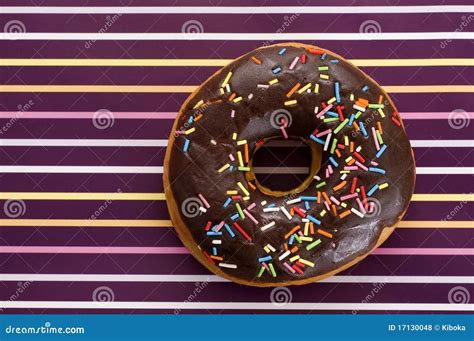 Chocolate Iced Donut Stock Photo Image Of Food Brown 17130048