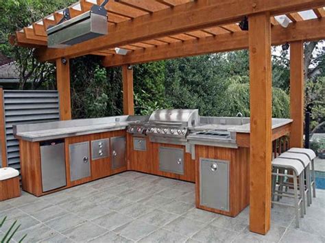 These free, diy outdoor kitchen plans will help you plan and build a new outdoor space where you can gather with friends and family to enjoy a meal. Outdoor Bbq Ideas Kitchen Cabinets | garden ideas | Pinterest