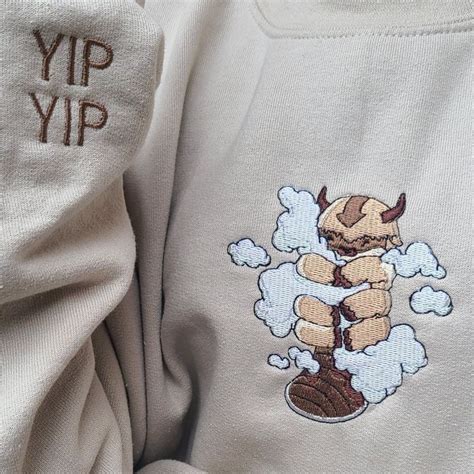 Hoodie Beige Style Avatar The Last Airbender Appa Yip Yip Fashion