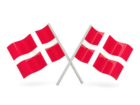 Two Wavy Flags Illustration Of Flag Of Denmark