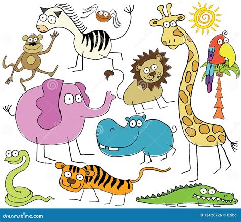 Jungle Animals Vector Illustration 12426726