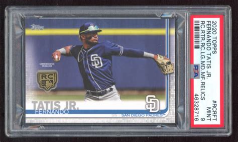 The bowman 1st is the equal of a rookie card for prospects. Fernando Tatis Jr. 2020 Topps Rookie Card Retrospective RC Logo Medallions #RCRFT (PSA 9 ...