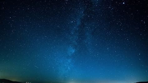 Nature Landscape Stars Night Night Sky Long Exposure Blue