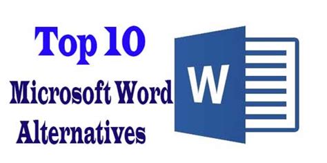 Top 10 Free Best Microsoft Word Alternatives You Can Use