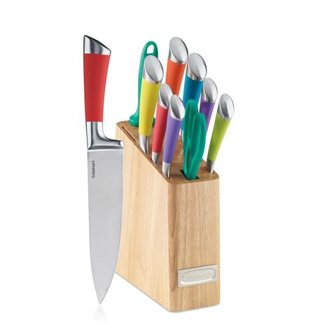 Cuisinart Knife Set 11 Piece Cutlery Multi Colored Handles Sharp Steel