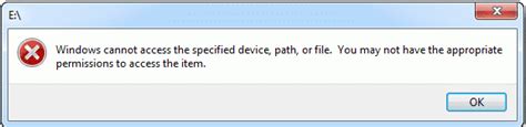 windows cannot access the specified device path or file حل مشكلة