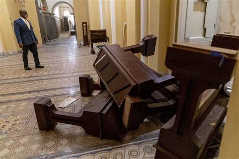 A Look At The Damage Inside The Capitol Building After