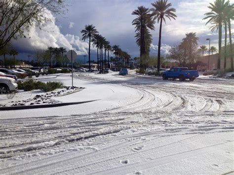The One Day It Snowed In Scottsdale This Year Arizona Outdoor Snow
