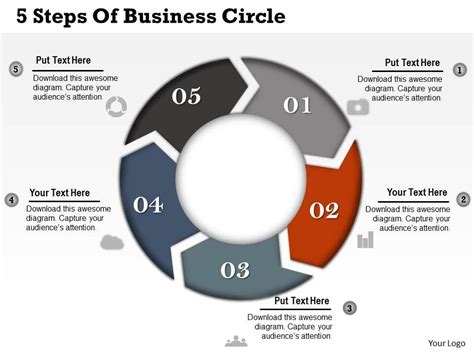 0314 Business Ppt Diagram 5 Steps Of Business Circle Powerpoint