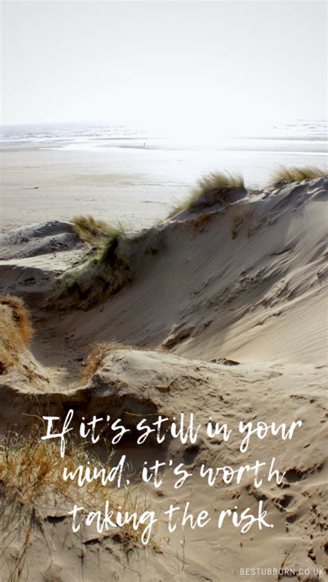 Inspiring Quote Phone Wallpaper Featuring Sand Dunes In Camber Sands