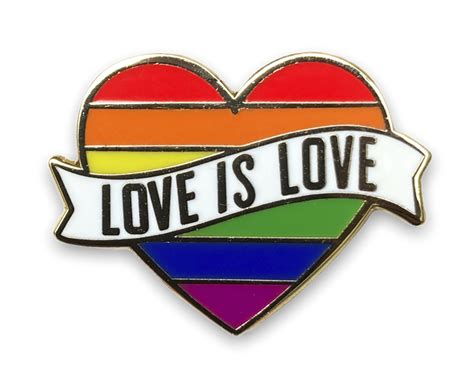 Love Is Love Lgbt Regnbue Hjerte Pin Køb Nu 2023