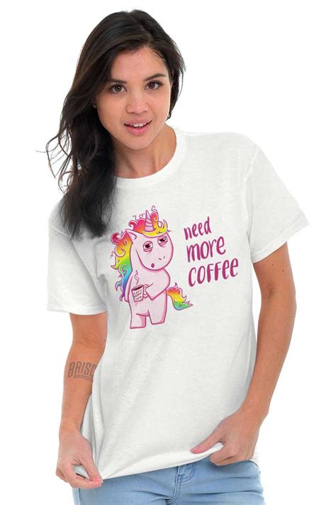 Animal Unicorncoffee Ladies Tshirts Tees T For Women Need More