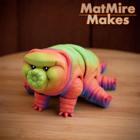 3d File Tardigrade Water Bear Moss Piglet Print In Place Body Snap