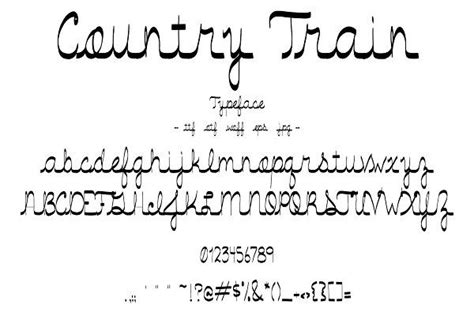 Font Country Train Cursive Script Cursive Script Fonts Lettering