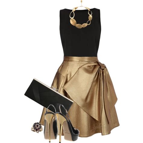 Breath Of Elegance Black And Gold Outfit Fashion