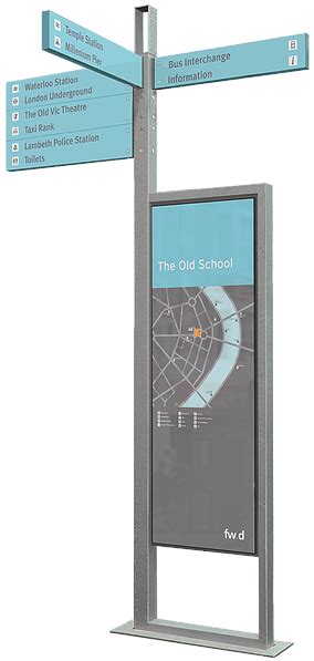 Frank Sign Multi Signage For City Town On Street Wayfinding Design