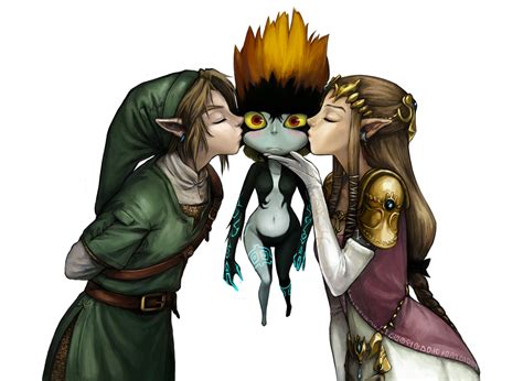 Princess Zelda Midna And Link The Legend Of Zelda