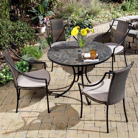 Home Styles Stone Harbor Mosaic Outdoor Dining Set Patio